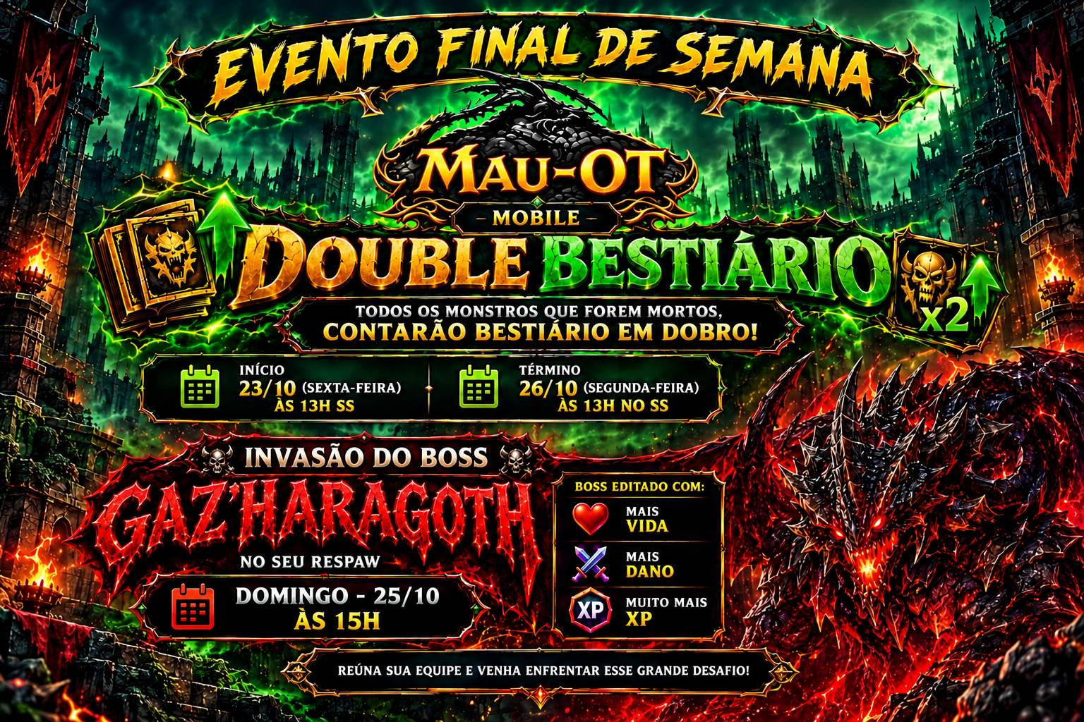 Evento de final de semana Mau-OT